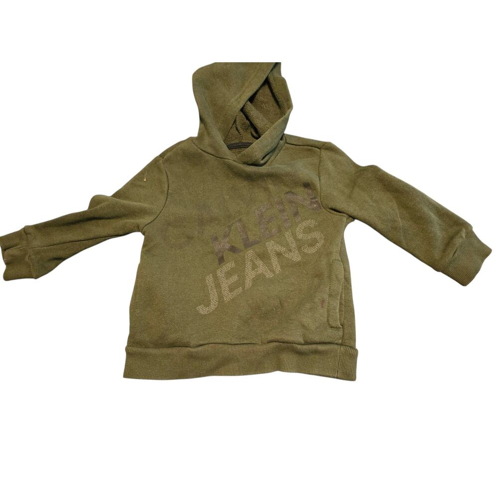 CALVIN KLEIN JEANS Big Boys Pullover Logo Hoodie Size S 3T